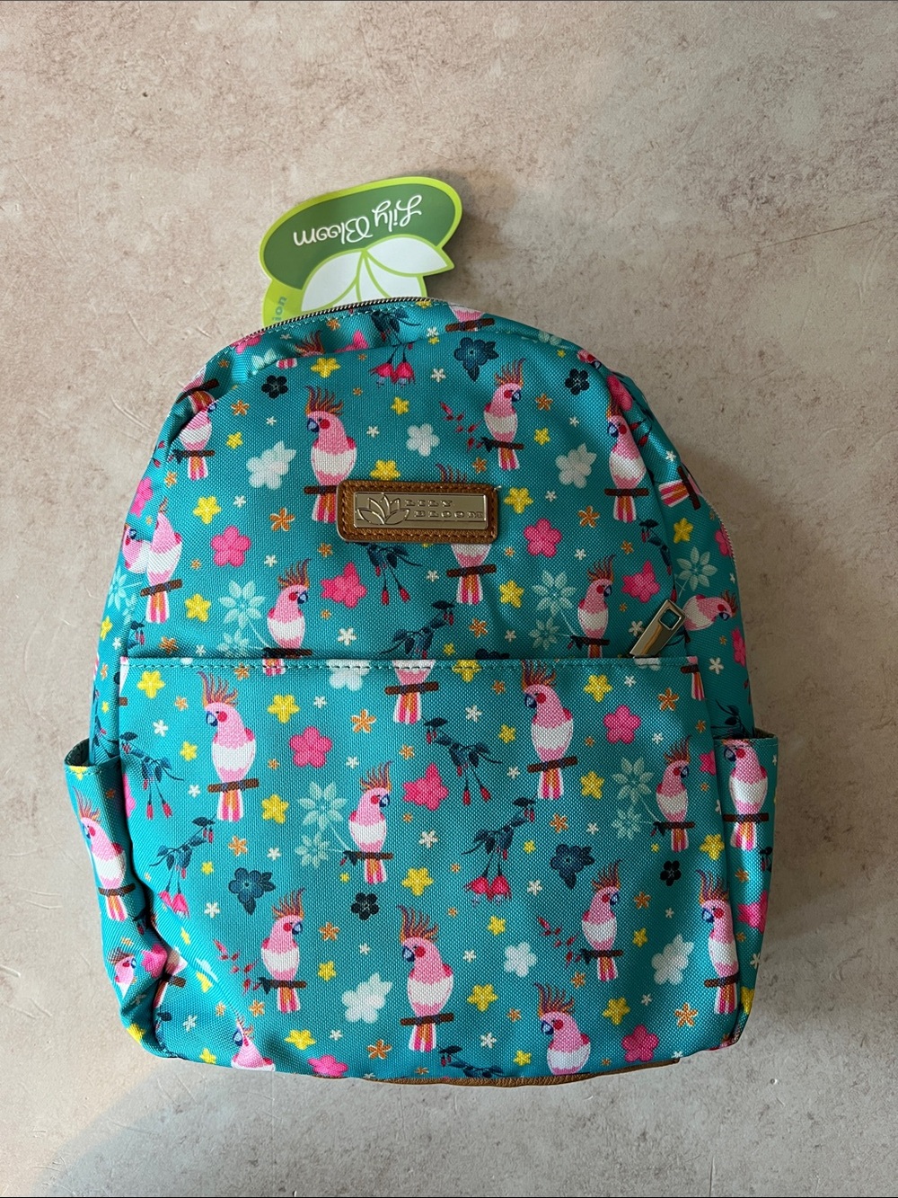 Lily Bloom Teal Parrot Eden Mini Backpack